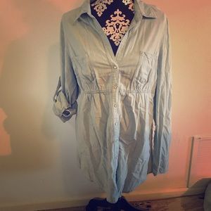 Jean button down
